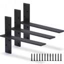 Floating Shelf Bracket 3/8" Thick Heavy Duty Shelf Brackets 3 Pack Free Hanging Countertop Support Bracket 14" Lx2.5 W Floating Wall Brackets for Cabinets, Granite, Dishwasher, Bench Seats Vanities (14 Inch)
