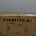 Wooden Fitness Board - Resistance Band Workout Footplate with Foam Pad & Storage Bag - Wood Exercise Step Platform with Non-Slip Surface for Home Body Gym, Strength Training