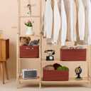 MiniArk Large Storage Baskets for Organizing, Closet Shelf Baskets for Clothes Blanket Towels, Baby Nursery, Toy Bins Box, Woven Rope Baskets, 17 x 13 x 7.5”, 4 Packs Oxide Red