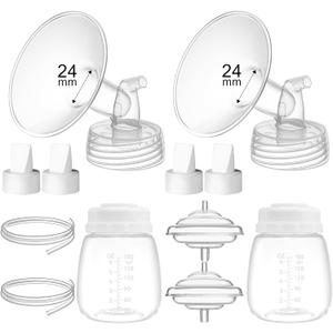 TOVVILD 24mm Replacement Pump Parts for Spectra S1 S2 9 Plus Synergy Gold Includes Flange Duckbill Valve Tubing Backflow Protector Bottle,Compatible with Motif Luna Cimilre Ameda MYA Pump, Full Set-24mm