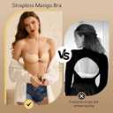 EIDOS Strapless Backless Sticky Push Up Bra - Invisible Adhesive Bra for Women with Nipple Covers 2026 13