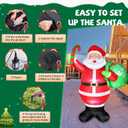 8FT Christmas Inflatables Outdoor Decorations, Christmas Inflatable Santa Claus with LED Lights, Inflatable Christma Decorations Blow Up Santa, Giant Xmas Inflatables for Garden Lawn Yard Party