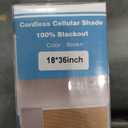 MYshade Cordless Blackout Cellular Shades for Windows, Honeycomb Window Shades with Thermal Insulation, Child & Pet Safe Room Darkening Shade, Easy Install, 18" W x 36" H, Light Brown