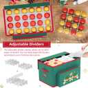 MODFUNS Christmas Ornament Storage Box Christmas Ornament Organizer Storage Box with Adjustable Dividers Fits 72 of 3 Inch Ornaments 600D Oxford Fabric Holiday Ornament Storage Container (Green)