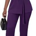 Salimdy Women's 2 Piece Pant Suits Business Casual Outfits Dressy Blazer Vest and Pencil Pants Work Set Large
