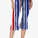 Cakulo Womens Capri Yoga Flare Pants Workout Athletic Active Summer Bootcut Capris Leggings Pockets, Size XL