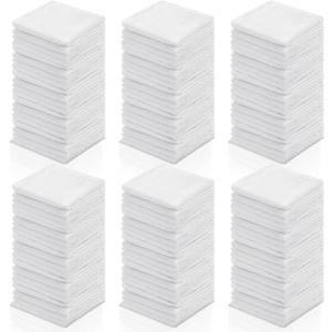 Oudain 200 Pcs White Cleaning Cloths Bulk Reusable Cleaning Rags Cotton Washcloths Absorbent Dishcloths Small Kitchen Rags Soft Bath Towels for Housekeeping, 9.8 x 9.8 Inch, 25 x 25 cm