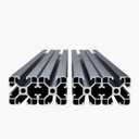 VEVOR 4PCS 23.6 in (600 mm) T Slot 4040 Aluminum Extrusion Profile, European Standard Anodized Linear Rail, High-Strength Extruded Aluminum Rail for 3D Printer, CNC Machine DIY, Laser Engraving, Black