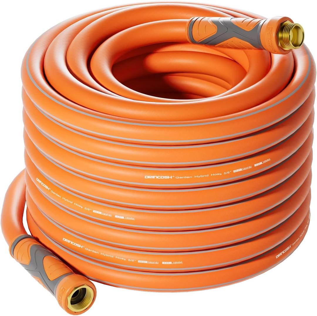Garden Hose 75 ft x 5/8", Heavy Duty Water Hose, Flexible 75 foot garden Hose, Lightweight water Hose with Swivel Handle,3/4" Male to Female Fittings, Burst 600 PSI