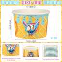 Mimorou 50 Pcs 8 oz Ice Cream Drip Baseball Paper Bowls for Birthday Party Supplies, Disposable Ice Cream Drip Baseball Treat Snack Cups, Sports Party Favors, Celebration Supplies, Table Decorations