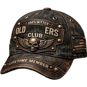 Old Club-Vintage Baseball Cap, Unisex Retro Old Club Hat Gift for Men & Women Black