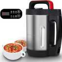 2L Soup Maker, Makes 2-6 Servings, LCD Touch Control Panel, Stainless Steel Blender & Heater, 800W for Soups, Smoothies, Sauces Smart Kitchen Appliance for Homemade Soup