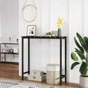 HollyHOME Narrow Sofa & Console Table, 29.5" Slim Entryway Table, Sofa Stand, Hallway Shelf, Bedroom, Living Room, Foyer, Black Marble
