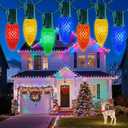 Minetom C9 Christmas String Lights, 100 Ft Multicolor C9 Outdoor Christmas Lights with 100 Strawberry Led Bulbs, Connectable UL Certified for Outdoor Indoor Roofline Holiday Backyard Xmas Decor