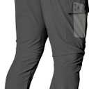 LINLANG EN Mens Cargo Pants Water Resistant Lightweight Quick Dry Work Pants Travel Fishing Climbing Outdoor Hiking Pants Dark Grey 40