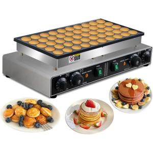 50PCS Mini Pancake Maker, 110V 1900W Commercial 1.8 In Mini Dutch Pancake Maker Machine, Nonstick,stainless steel, Commercial Dutch Poffertjes Grill for Home Kitchen & Restaurant