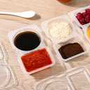 RXRRXR 20PCS Double Compartment Condiment Container With Lids - Reusable Snack Pack Containers for Take-out Sauces