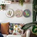 CRAFTILOO Embroidery Kits for Adults Hand Embroidery kit for Beginners with Stamped Embroidery Patterns Starter Embroidery Kit. Needlepoint kit Cross Stitch kit for Teens& Adults Cactus (Note To Self)