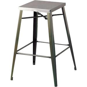 24/7 Shop at Home Topsham Industrial Metal Bar Stools, Set of 2, Gun Metal
