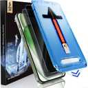 MAGIC JOHN 2 Pack for iPhone 15 Plus 6.7 inch Privacy Glass Screen Protector, Auto Dust-Elimination Installation, Bubble Free, Easy Installation