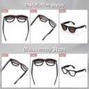 2Pcs Polarized Clip-on for Ray-Ban Meta Skyler & Gen 2 (RW4010/RW4014 52-20), Black Frame Discoloration Clip for Meta Skyler Accessories Protect Your Eyes, Cool and Fashion (Silver + Grey)