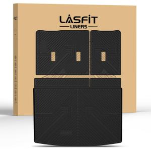 LASFIT Trunk Mat with Backrest Mat 2021-2026 for Chevrolet Chevy Suburban/GMC Yukon XL (Only Yukon XL, Not Fit Yukon)/Cadillac Escalade ESV (Only Escalade ESV, Not Fit Escalade)