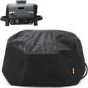 Waterproof Cover for Ninja Woodfire Outdoor Grill, Accessories for Ninja Wood Fire Smoker Grill OG700 Series, with Power Cord Storage Pocket, Windproof with Elastic Band Closure (Cover Only) (BLACK)