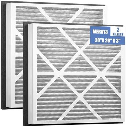 YDATTH 20x20x3 furnace filter MERV 13 Whole Home Return Air Filter Replacement Compatible with Zephyr VGF Series 20x20x3 Whole Home Return Air Grille Filter, MERV 13 Air Filtration System 2 Pack