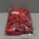 MIMIND 16 Pieces Christmas Drawstring Gift Bags Cotton Fabric Gift Bag 10 x 12 Inch Red and Black Buffalo Plaid Drawstring Bag Xmas Santa Sack Christmas Party Favor Bag with 24 Tags, 6 Style