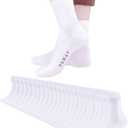 KANAV 6/12 Pairs Ankle Socks for Women Cute Cotton Crew Casual Dress Socks (Large)