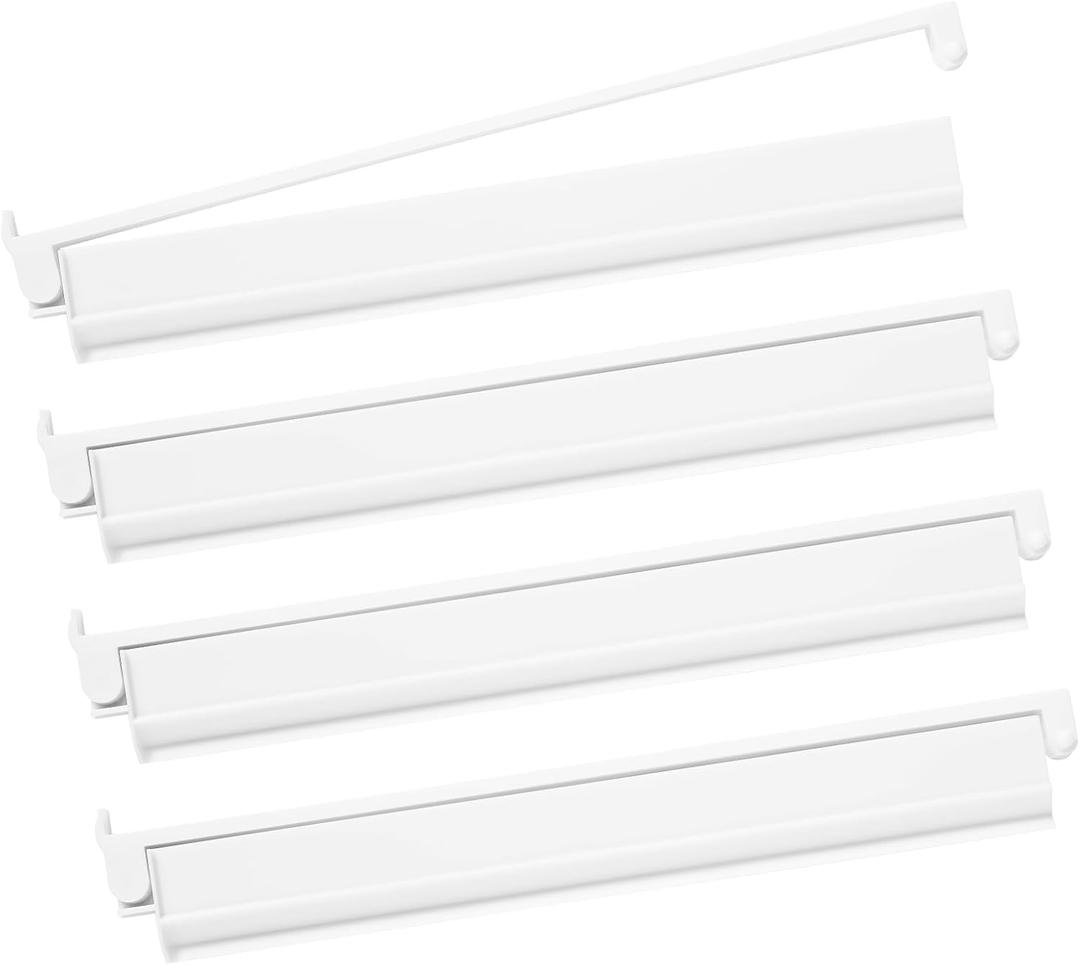 Mahjong Racks with Pushers 4PCS Set Majiang Tile Holder Acrylic Mahjong Racks Accessories and Gifts(White)