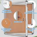 Mifuro 2 Pack 38"x38" Enclosed Bulletin Board, Lockable Weather-Resistant Aluminum Cork Noticeboard for School & Office, Silver Frame w/Cork
