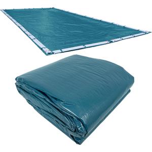 Pool Mate 16 x 24 ft Deluxe Guardian Winter Pool Cover for Inground Pools | Blue Pool Cover, 5 ft Overlap (21 x 29ft Cover Size), Solid 10 x 10 Scrim, 2.91 oz/yd2, Style: 581624RA