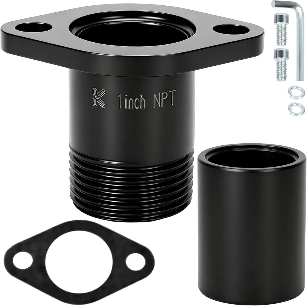 1" NPT Thread Exhaust Flange Adapter, Generator Exhaust Muffler Extension Kit Replacement for Most Westing-house Cham-pion Generators Go Kart Modified Replacement Parts