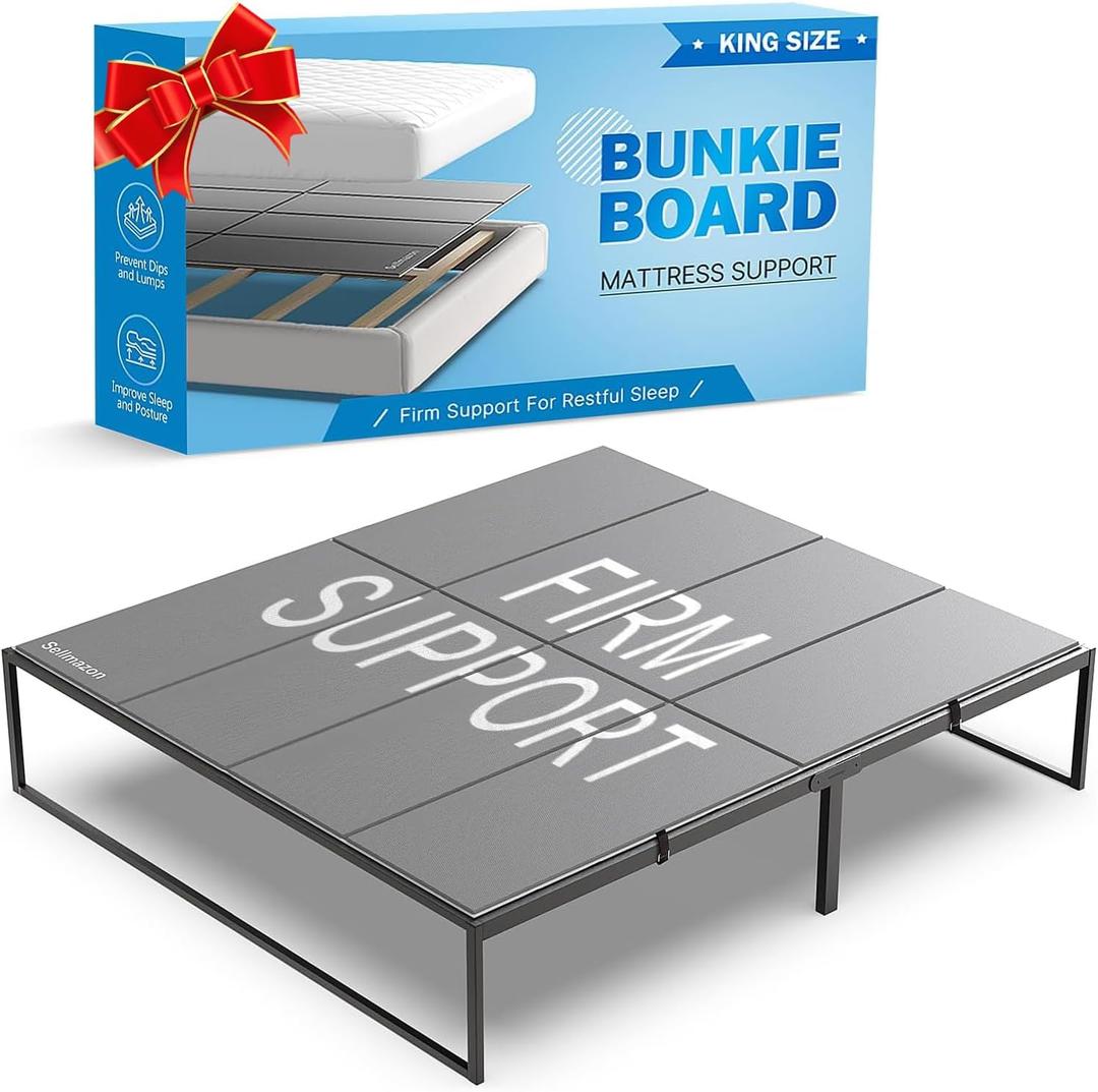 Bunkie Board King Size (76x80''), Heavy Duty Bed Boards for Frame, Sleeper Sofa Support Board to Stop Sagging Mattress, Breathable, Noise Minimizing, Moisture Resistant