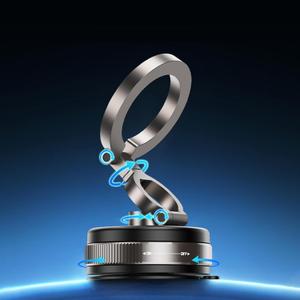 360 Vacuum Magnetic Phone Holder, Suction Cup Phone Mount, Foldable Strong Magnetic Cell Phone Holder for Car/Gym/Mirror/Smooth Surface, Compatible with Magsafe iPhone