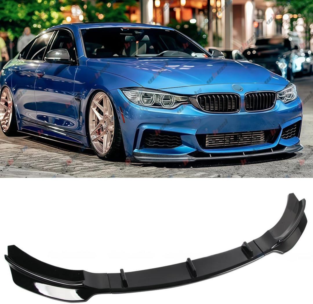 Front Lip Compatible with 2014-2020 BMW 4-Series F32 F33 F36 (Fit Sport/M-Sport Model Only), Performance Bumper Air Dam Lower Chin Splitter Protection Body Kit (Gloss Black)