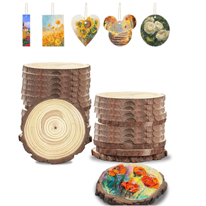 79Pcs 1.2"-3.1" Wood Slices for Crafts, Predrilled with Hole Wood Ornaments for Crafts, Wood Slice Ornaments for DIY Crafts, Arts, Coaster, Christmas Deco, Rustic Wedding Decoration