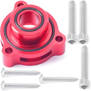 Blow Off Valve Adapter Compatible with Ford Fiesta Mustang Fusion Edge Escape Transit Bronco 1.5 1.6 2.0 2.3 2.7L, for EcoBoost Turbo BOV Adapter Red