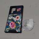 Buleens for Samsung Galaxy S22 Ultra Case 6.8 Inch - with Ring Stand & Camera Cover Aesthetic Cute Designed for Women Girls Girly Lake Blue Flowers for Samsung S22 Ultra Case Compatible with Magsafe