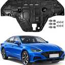 Engine Splash Shield Fit for Hyundai Sonata 2020-2023 Engine Case Guard Under Cover Compatible with 2021 2022 Sonata Front Engine Guard Mud Flaps (Black)