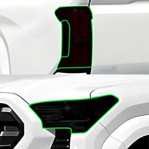 BOGAR TECH DESIGNS Full Headlight Taillight Tint Kit Compatible with Toyota Tacoma 2024-2025, Dark Smoke