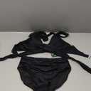 Buauty Bikini Sets for Women Swimsuits High Waisted Tummy Control Two Piece Bathing Suit Halter Cross Lace Up Swim Suits 2025, Size L,  B