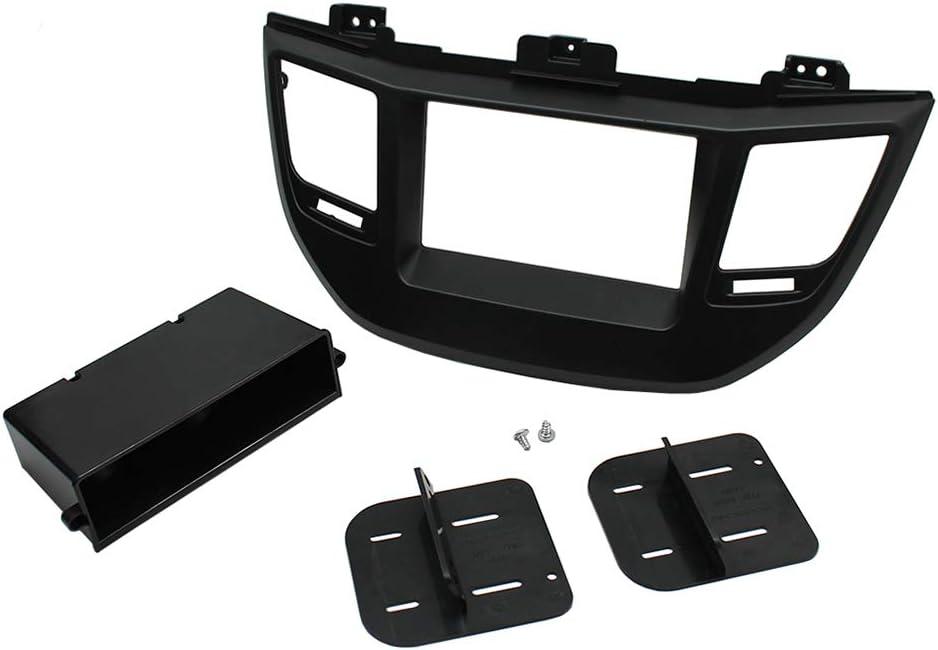 Scosche HY1635SB Compatible with 2016-18 Hyundai Tucson ISO Double Din w/Pocket Dash Kit; Silver Small