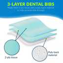 TIDI 1053 Avalon Dental Bib, Blue, 3 Layers, 13 W x 18 L (Pack of 500) Disposable Dental Bibs Embossed 2-Ply Tissue Poly Back to Help Prevent Leak-Through Nail Towels Tattoo Bibs