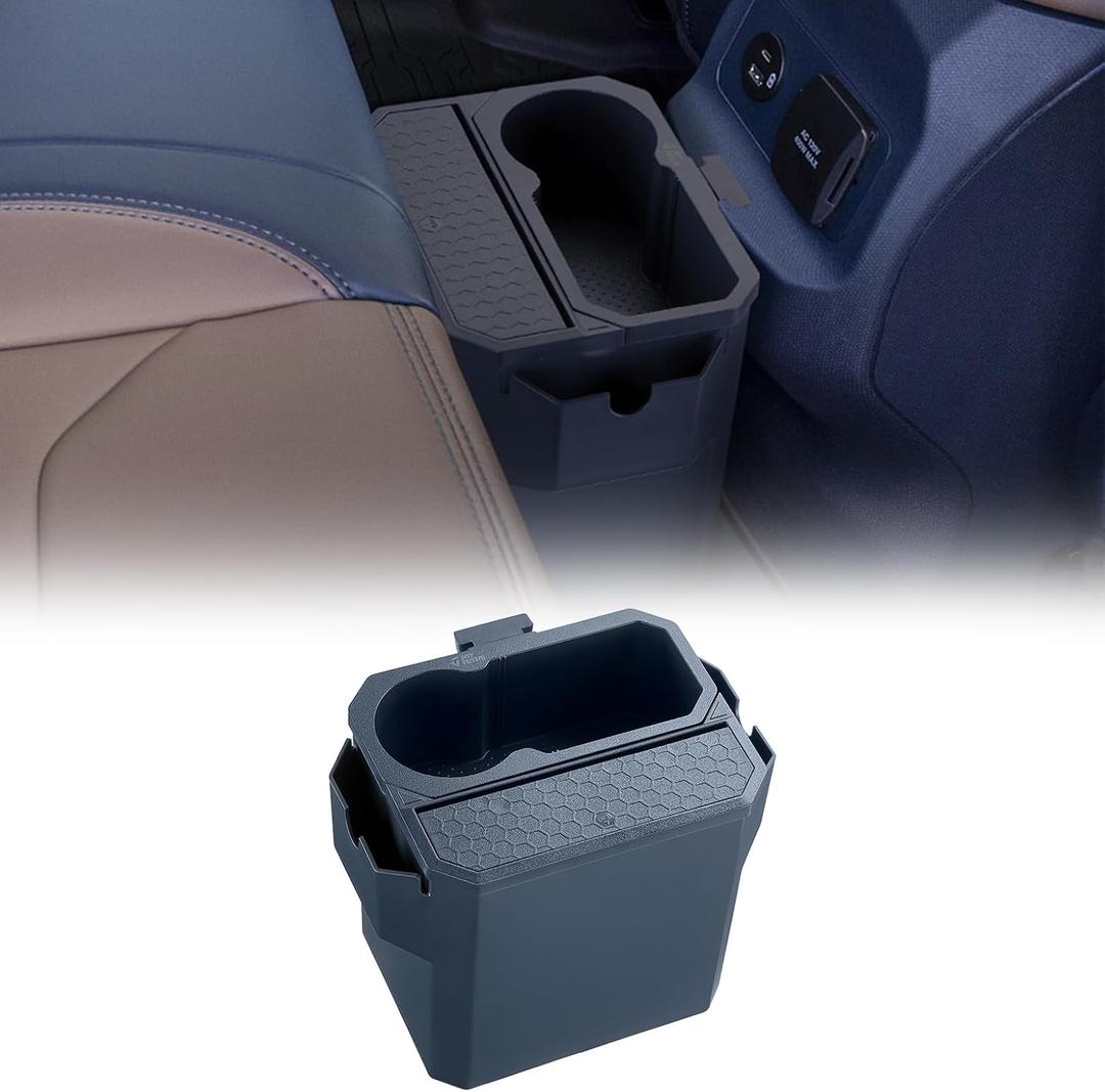 JOYTUTUS Trash Can Compatible with Ford Maverick 2025 2024 2023 2022 Multi-Functional Rear Trash Bin with Cup Holder Ford Maverick Accessories