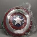 YMMAALE 12 Inch Captain Round Shield,Superhero Shield Prop Role Play Toy,Halloween Cosplay Shield for Birthday Gift,Party Decoration