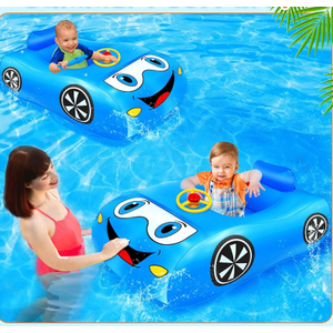 Toddler Floaties 20-30 Lbs Inflatable - 3D Car Design, Blue 