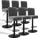 Velvet Bar Stool Chair Covers Stretch Soft Bar Stool Covers with Backs Washable Removable Barstool Seat Covers Set of 2, Barstool Cover Slipcovers for Cafe Pub Dining Room (Velvet Dark Grey)