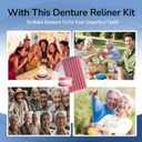 Quick Reline (Boil & Fit) Denture Reliner Kit,For Use with Full or Partial Denture,Or Use with Fake Teeth to Make Temporary Denture, Remold and adjust mulitple times